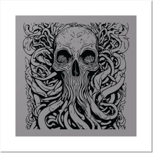 octopus metal design Posters and Art